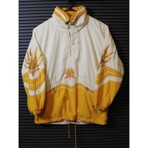 Bogner Jacket Mens XL Yellow White Olympic Spirit Vintage 1/2 Zip Pullover USA